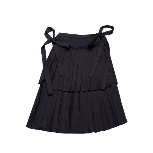 Z Double Layer Pleated Skirt